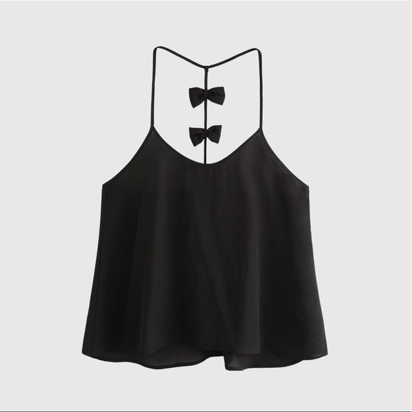 SweatyRocks  Black Bow Tank - Picture 2 of 14